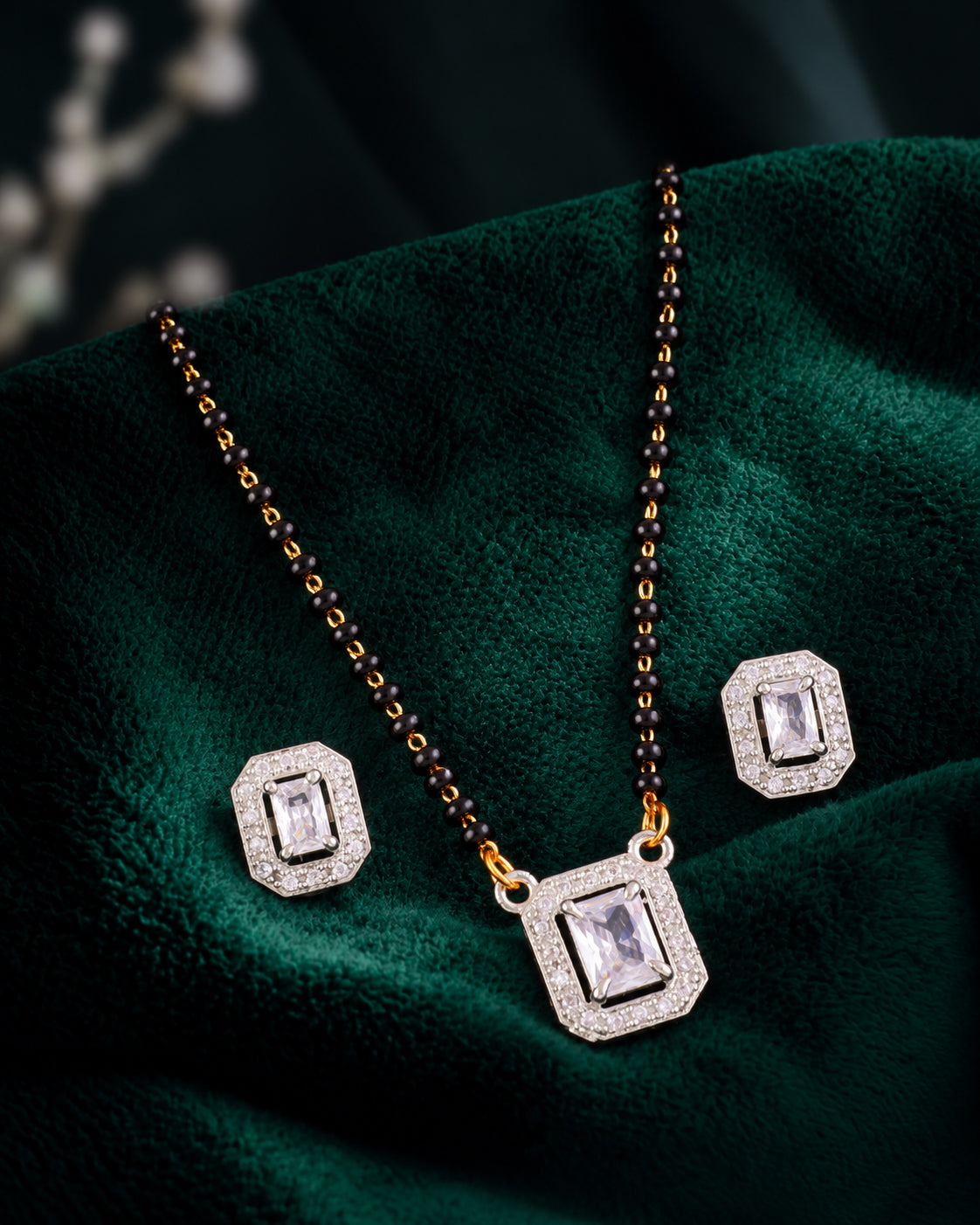 Anwita American Diamond Mangalsutra Set