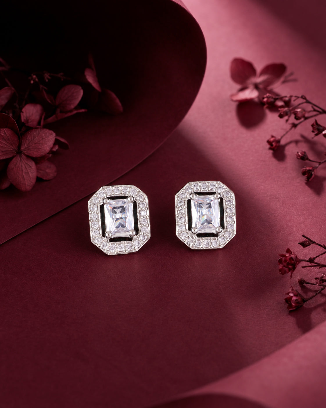 Jivanshi American Diamond Stud Earring