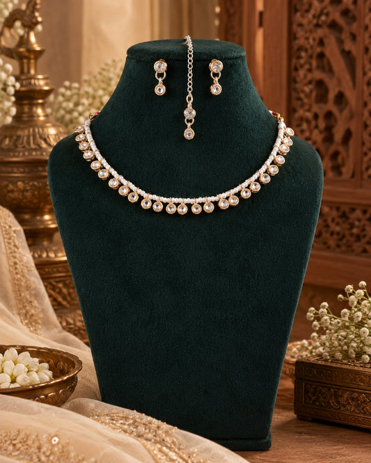 Sharini Choker Necklace Set With Earring and Maangteeka