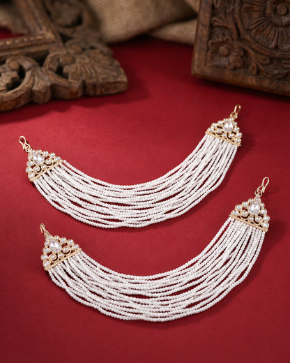 Avni Bahubali Pearl Kaan Chain Pair
