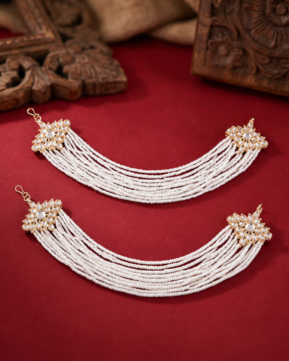 Dhyana Bahubali Pearl Kaan Chain Pair