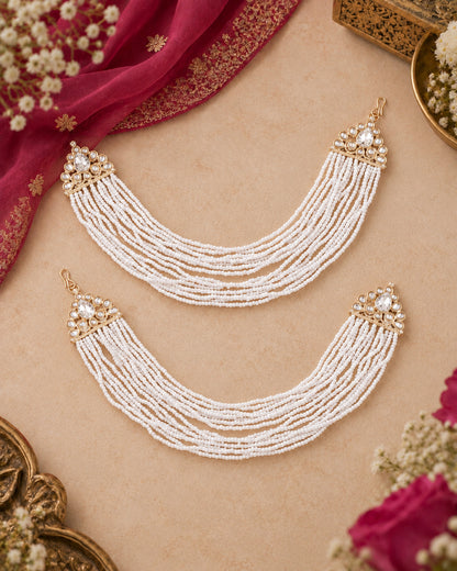 Avni Bahubali Pearl Kaan Chain Pair