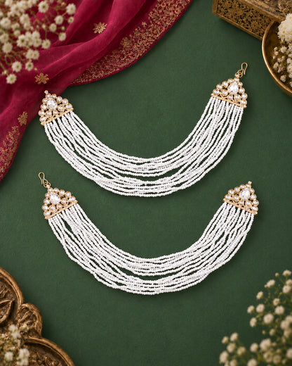 Avni Bahubali Pearl Kaan Chain Pair