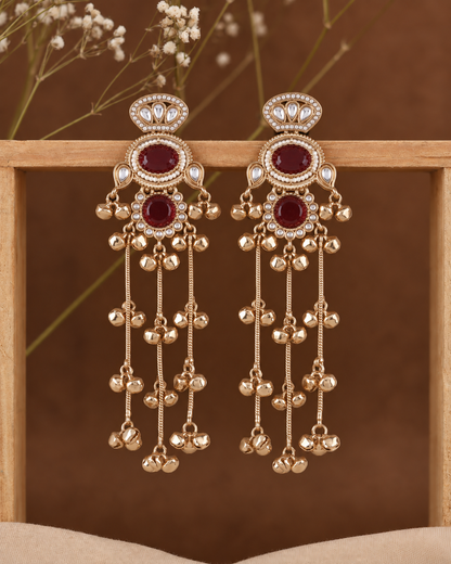 Ruby Rajvalli Kashmiri Look Ghunghru Jhumka Earring