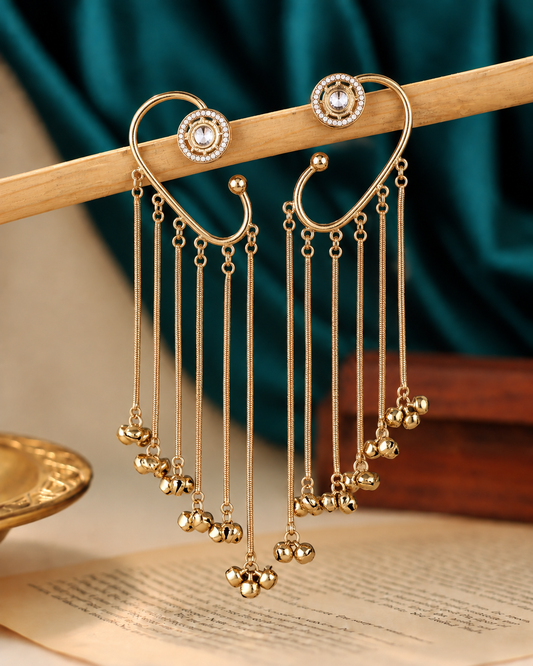 Hridika Kashmiri Look Ghunghru Ear Cuff Earring