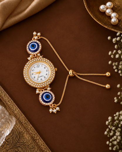 Adanika Evil Eye Bracelet Wrist Watch