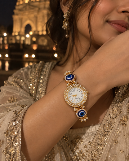 Adanika Evil Eye Bracelet Wrist Watch