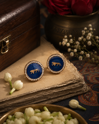 Blue Baisa Sabya Zircone Designer Earring