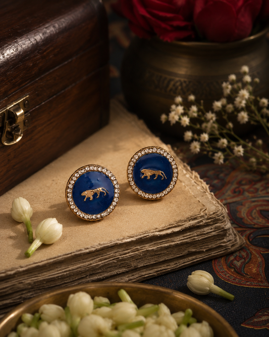 Blue Baisa Sabya Zircone Designer Earring