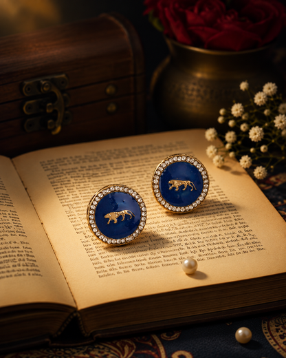 Blue Baisa Sabya Zircone Designer Earring