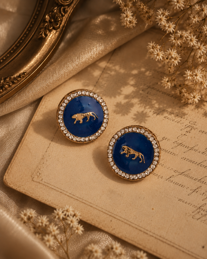 Blue Baisa Sabya Zircone Designer Earring