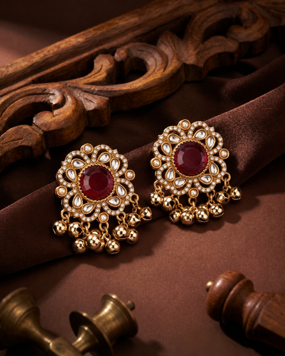 Ruby Chandrika Kashmiri Look Ghunghru Earring