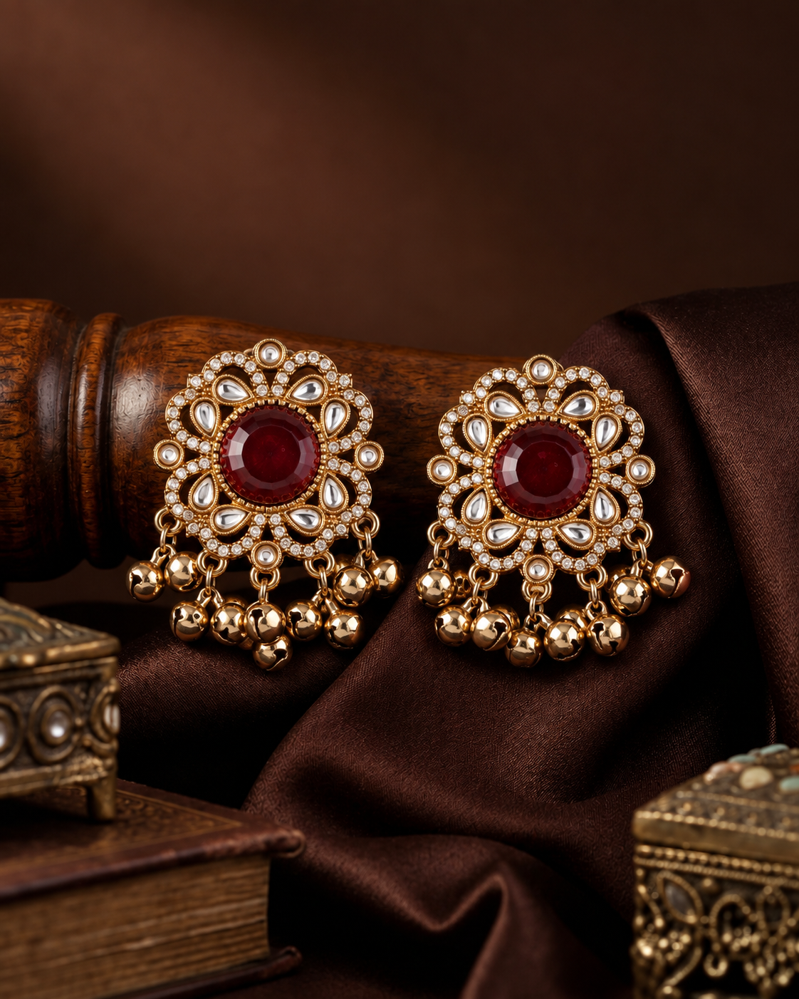 Ruby Chandrika Kashmiri Look Ghunghru Earring