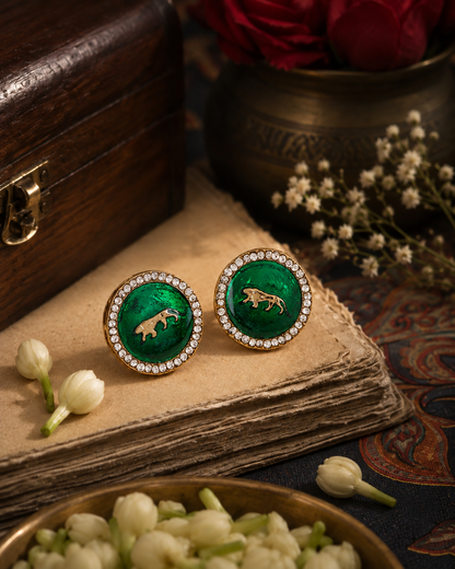 Green Baisa Sabya Zircone Designer Earring