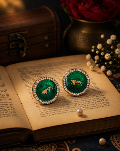 Green Baisa Sabya Zircone Designer Earring