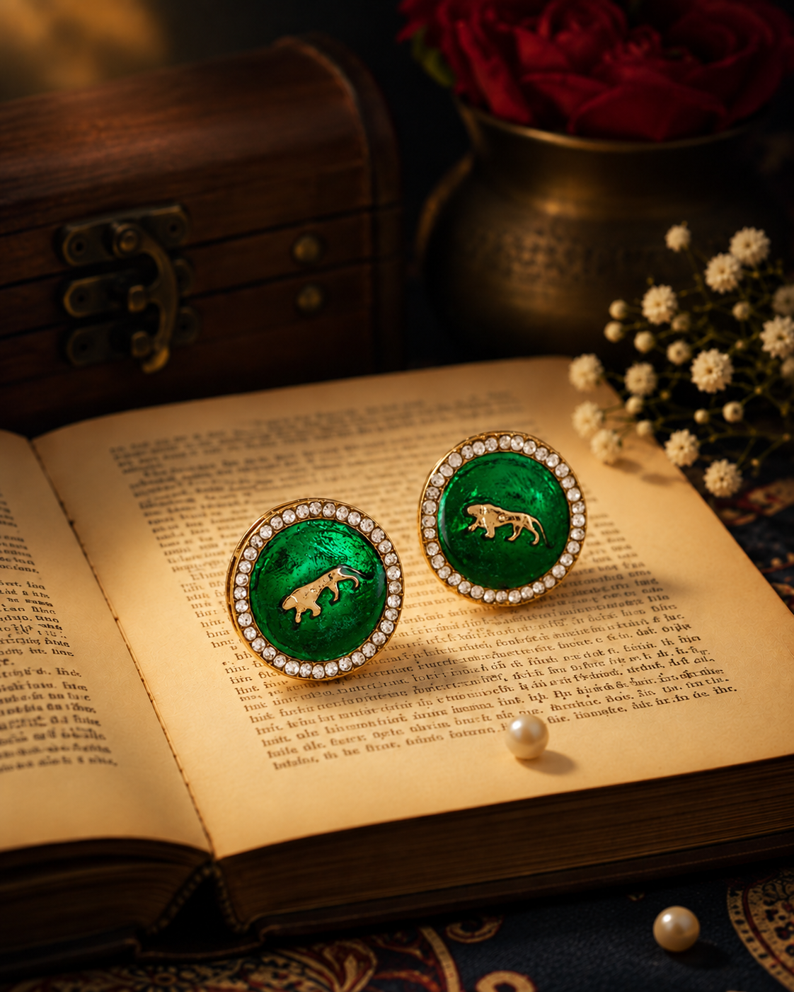 Green Baisa Sabya Zircone Designer Earring
