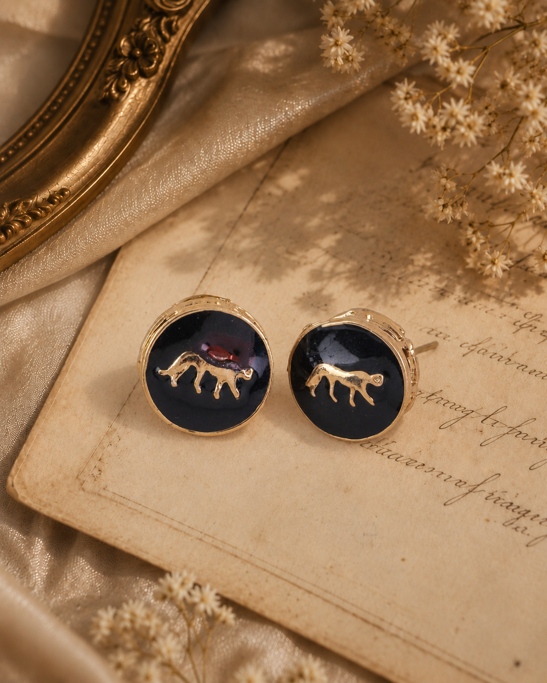 Black Baisa Sabya Designer Earring