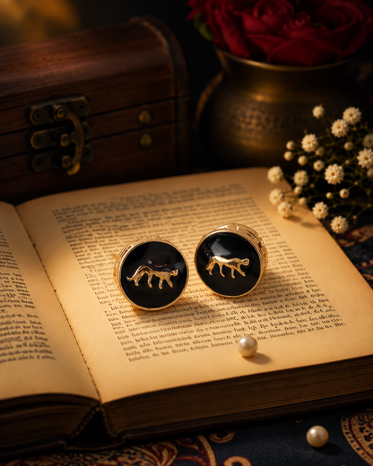 Black Baisa Sabya Designer Earring