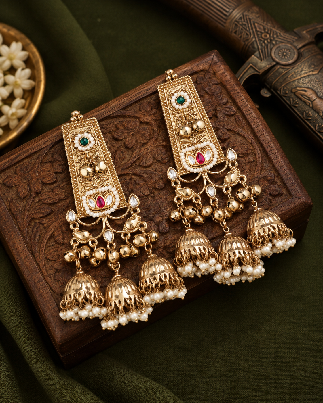Mahzara Statement Jhumka Earring