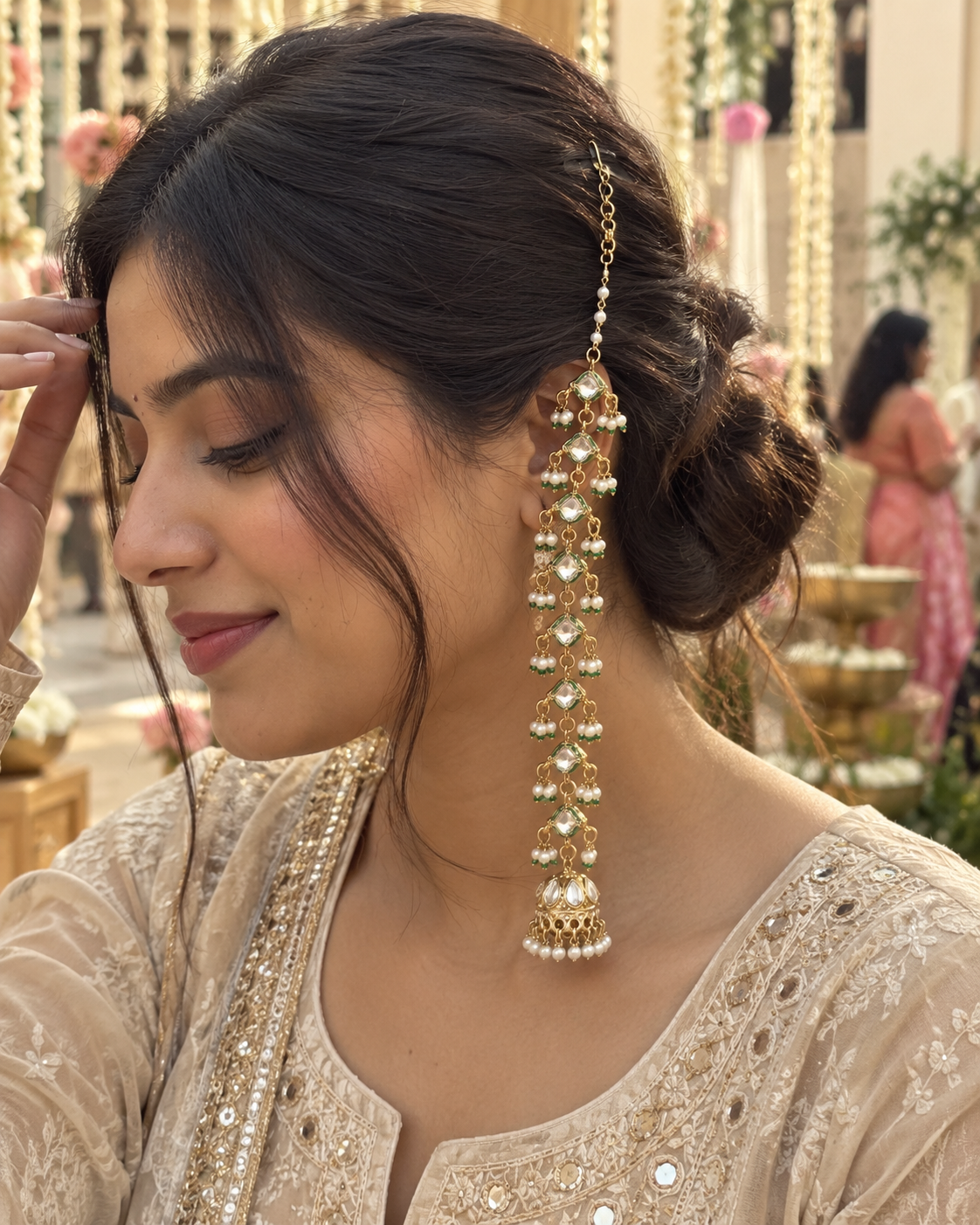 Pearl Eshwari Earring With Sahara