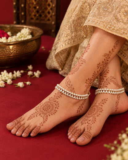 Aviraj Ethnic Kundan Payal Anklet