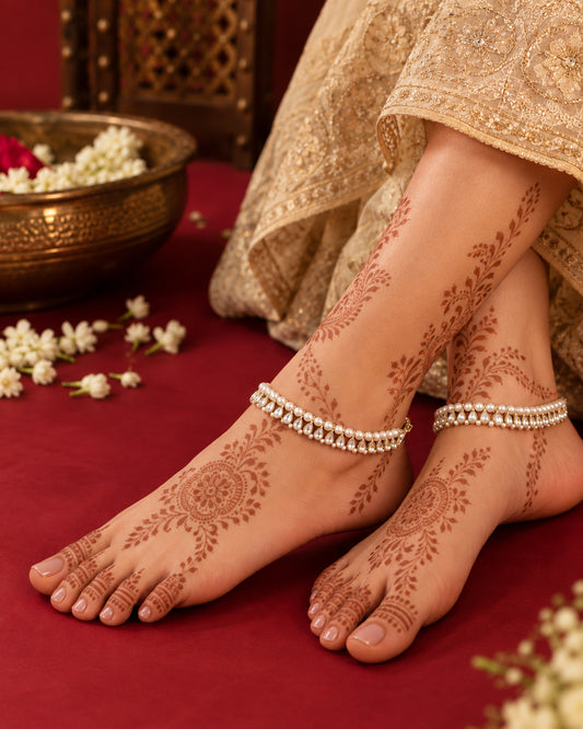 Aviraj Ethnic Kundan Payal Anklet