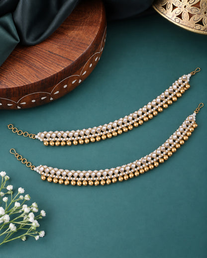 Ronav Ethnic Kundan Ghunghru Payal Anklet