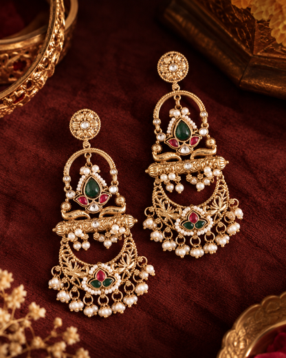 Muneera Designer Chandbali Earring