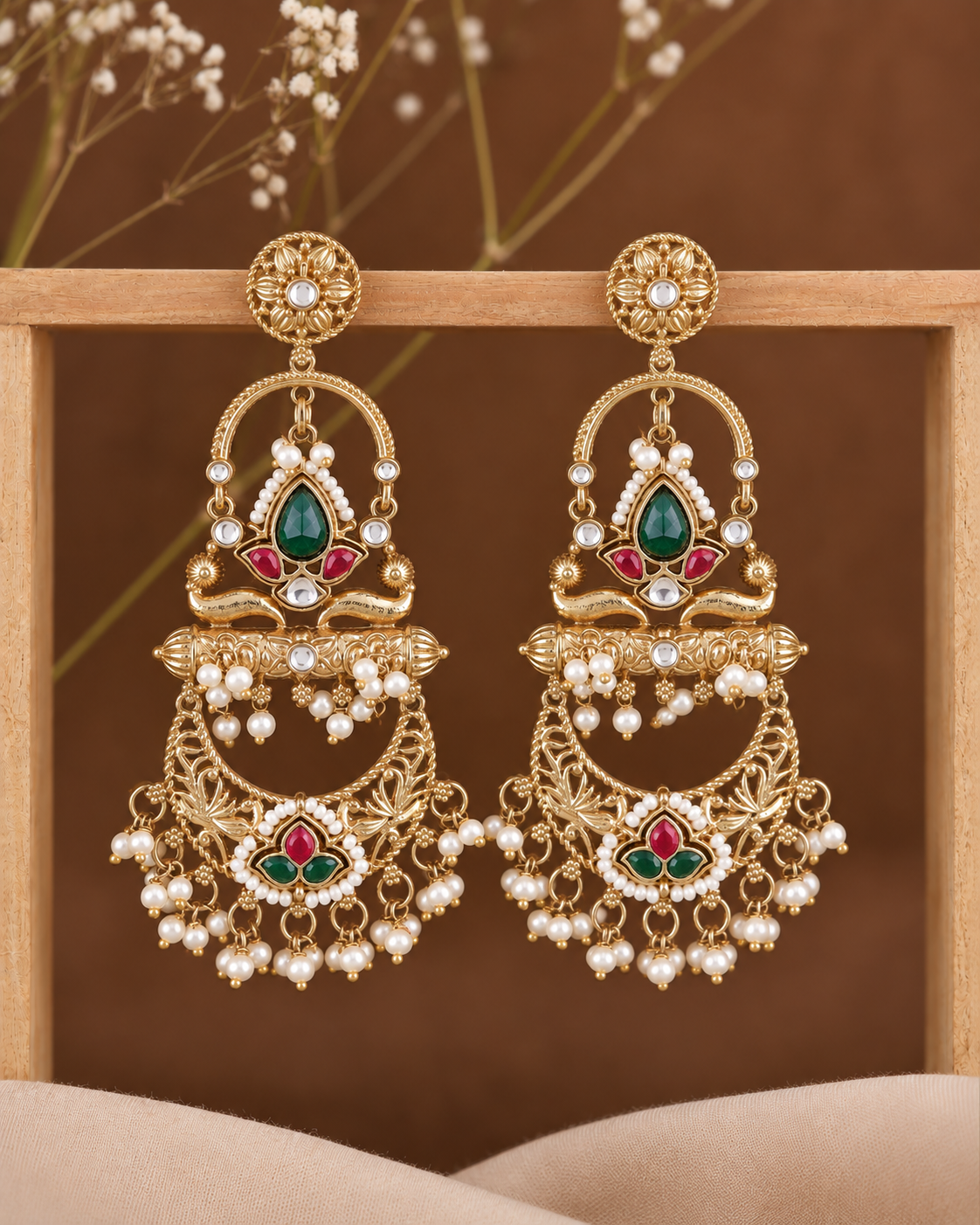 Muneera Designer Chandbali Earring