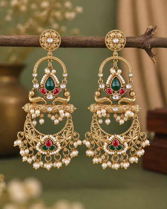 Muneera Designer Chandbali Earring