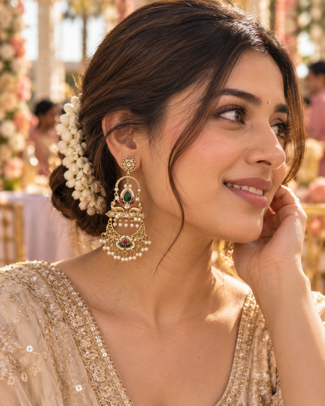 Muneera Designer Chandbali Earring