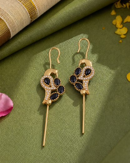 Black Soreya Designer Ear-cuff Earring