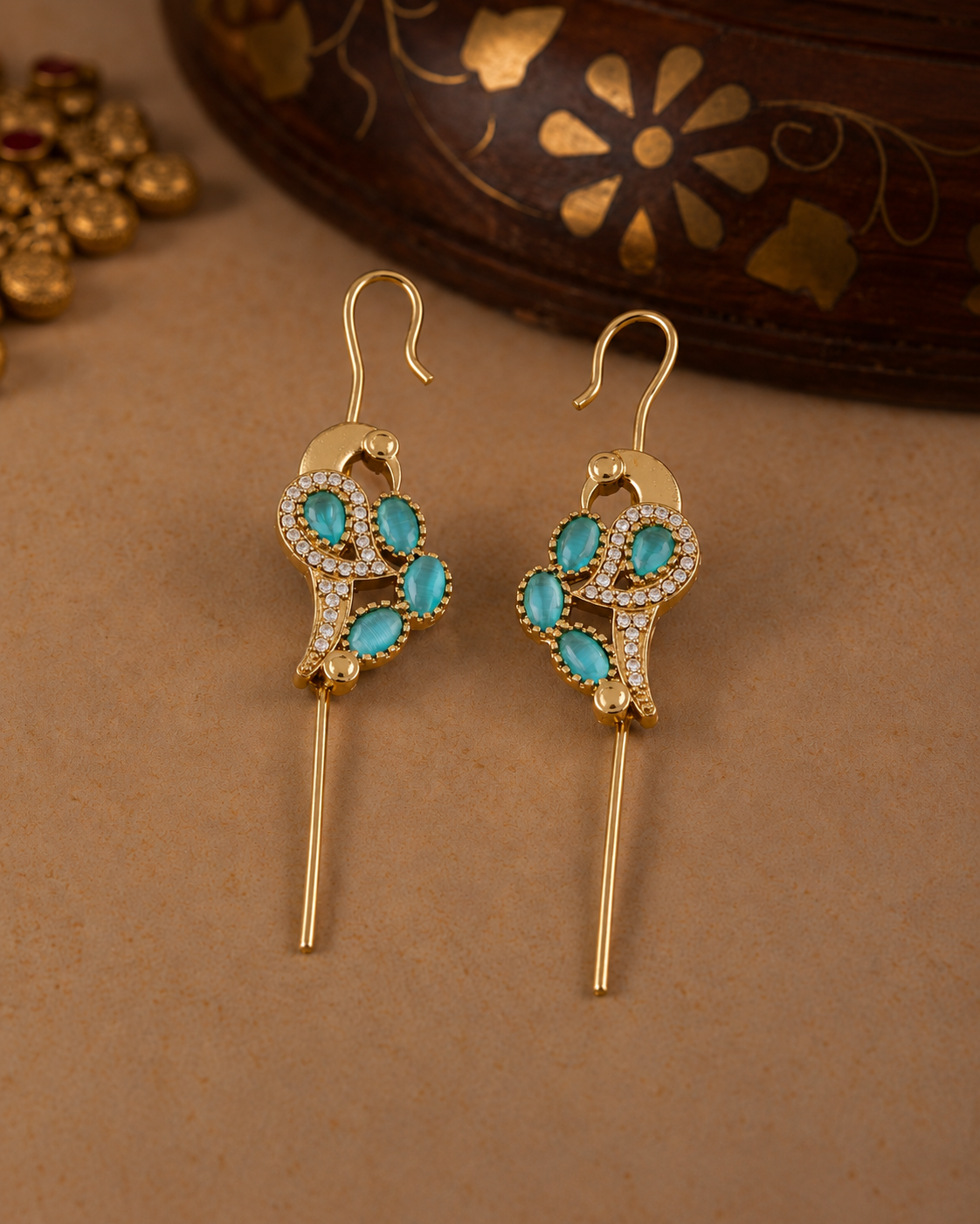 Turquoise Soreya Designer Ear-cuff Earring