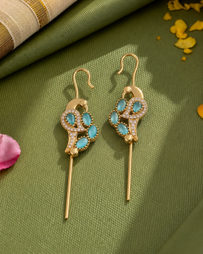 Turquoise Soreya Designer Ear-cuff Earring