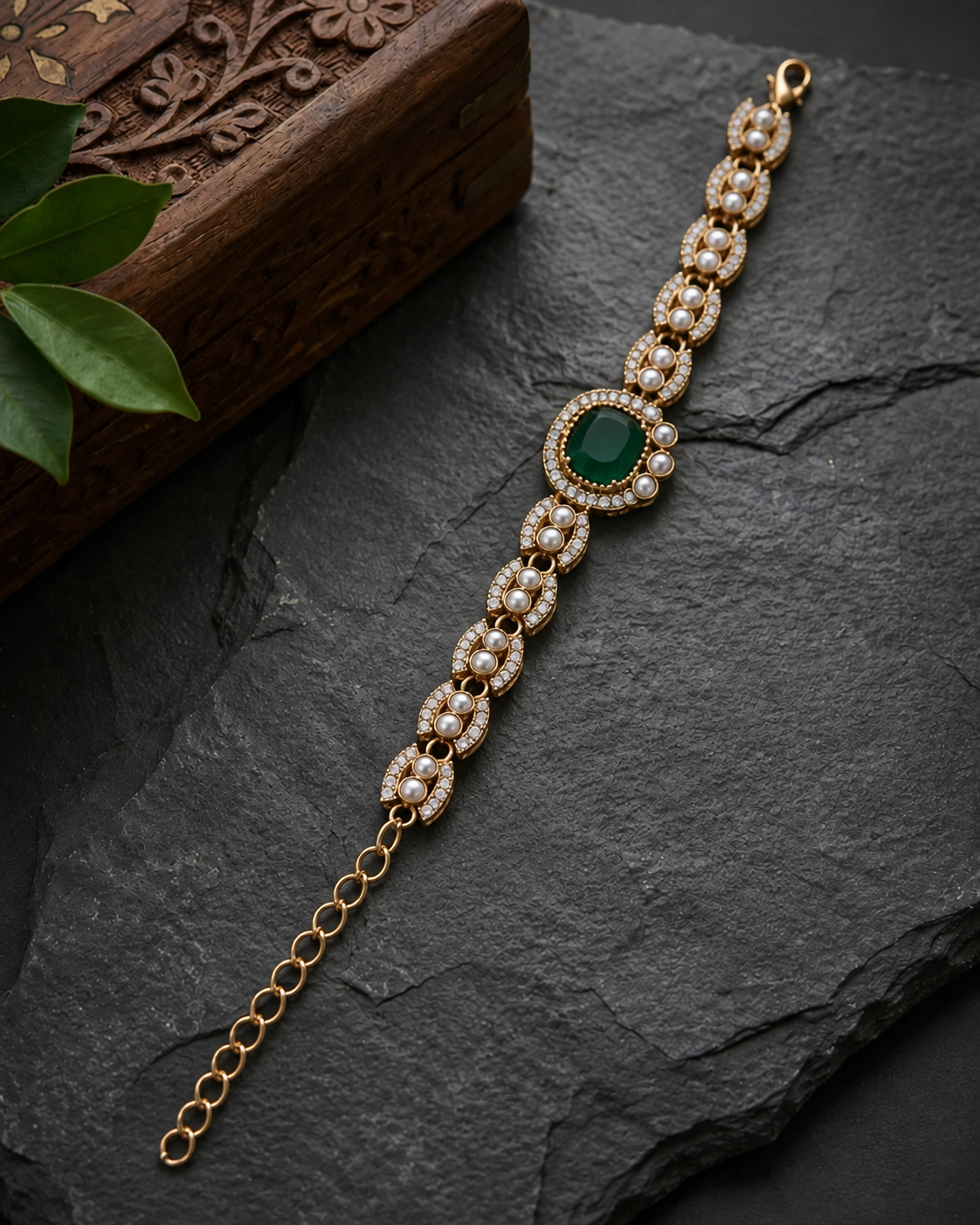 Green Pranvika Indo Western Bracelet