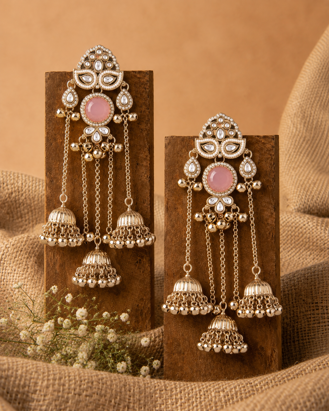 Blush Aafiya Kashmiri Look Ghunghru Jhumka Earring