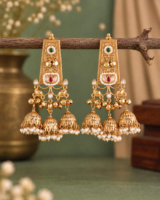 Mahzara Statement Jhumka Earring