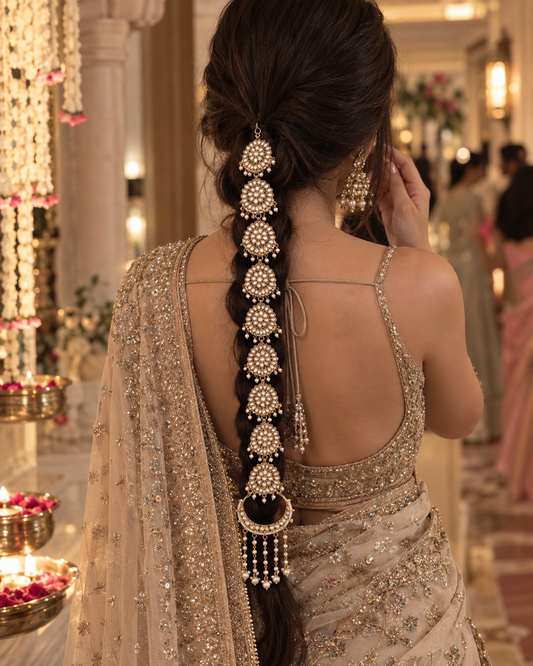Pearl Tejini Head Chain Braid Jewellery