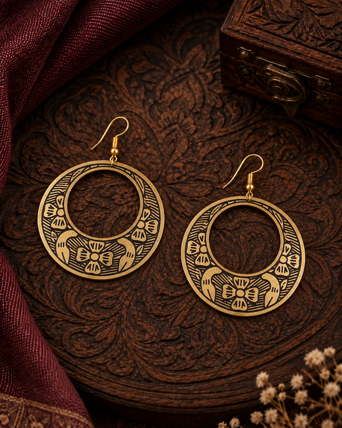 Gold Nayantara Earrings