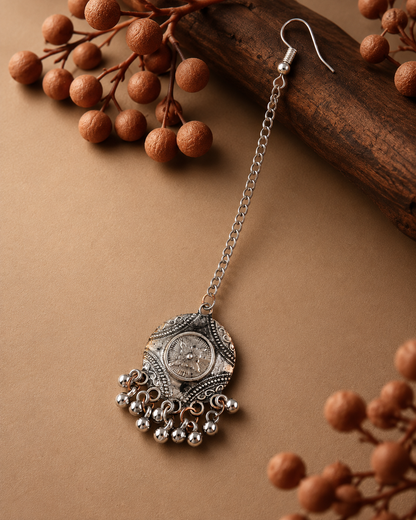 Silver Alesha Oxidised Mang Teeka