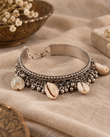 Silver Sharvani Oxidised Choker