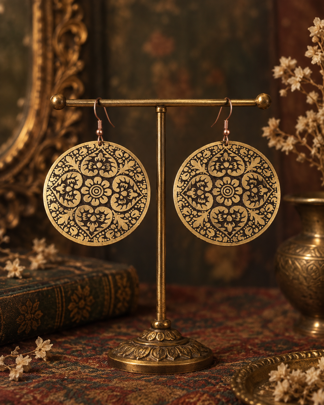 Gold Kamakshi Earrings