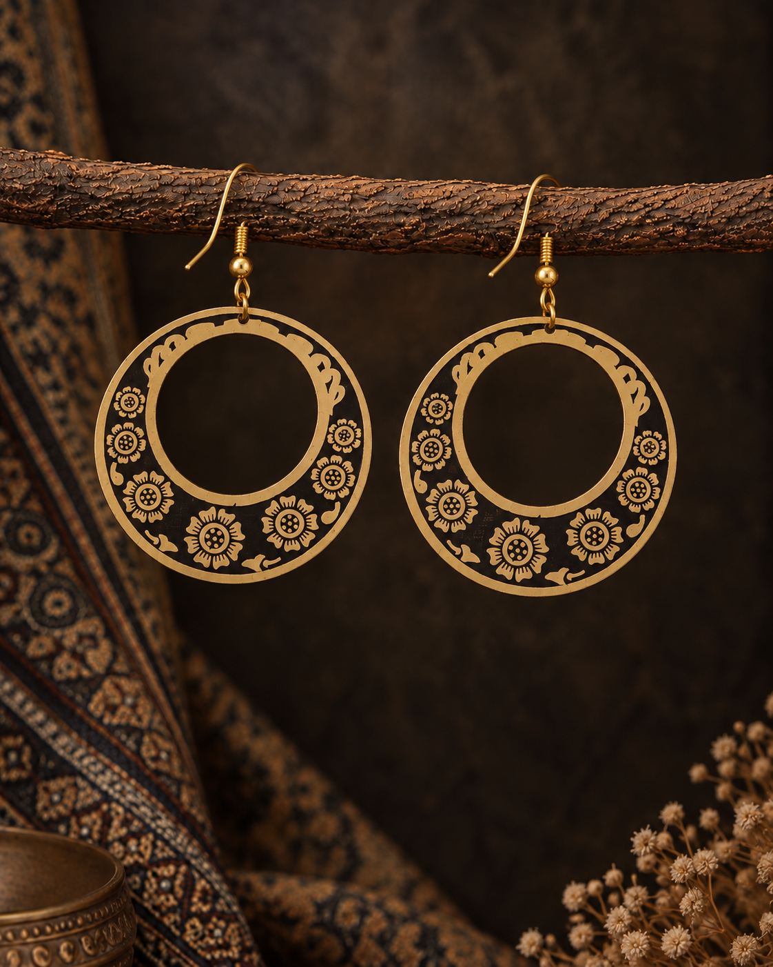 Gold Gitanjali Earrings