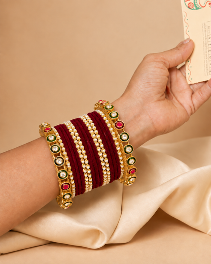 Seeta Rajwada Bangle Set - Both Hand