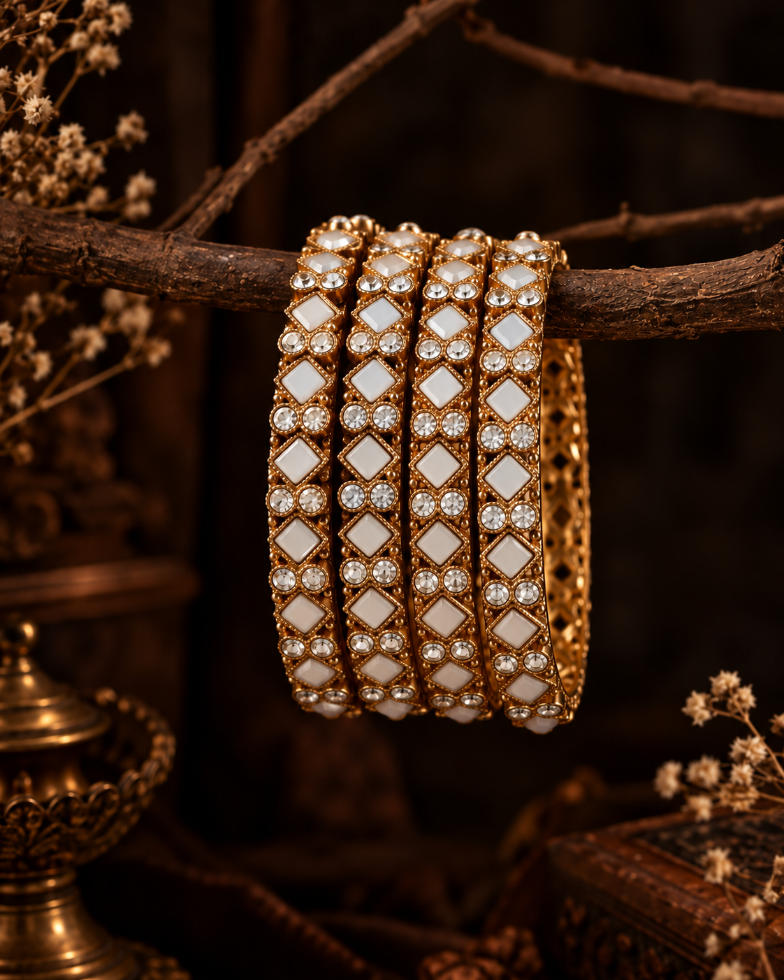 Inesha Mirror Bangle - Pack of 4