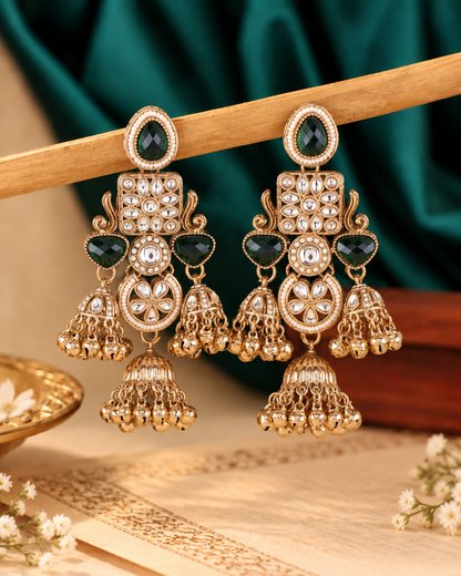 Emerald Siyana Designer Jumki Earring