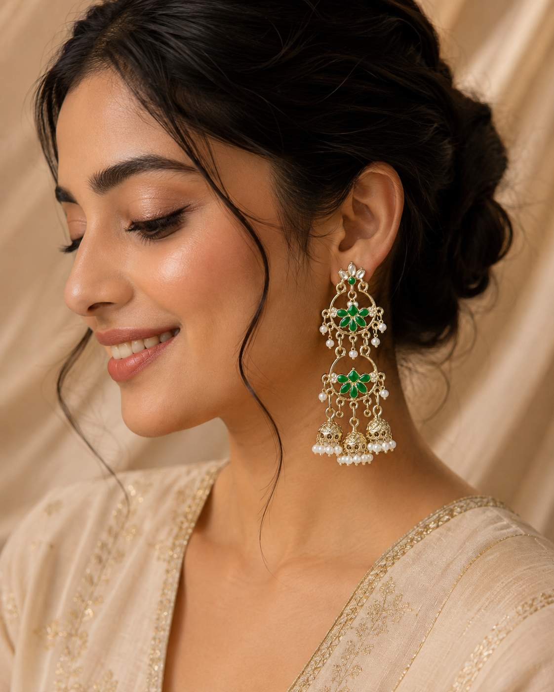 Green Hiral Premium Designer Earring