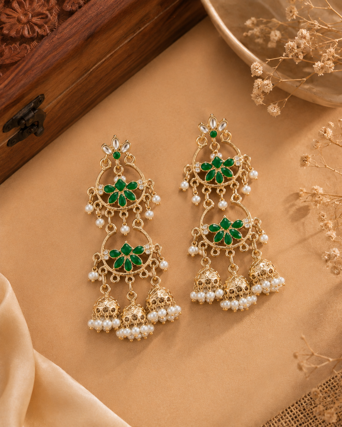 Green Hiral Premium Designer Earring