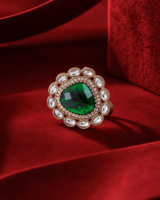 Green Niyara Ethnic Ring