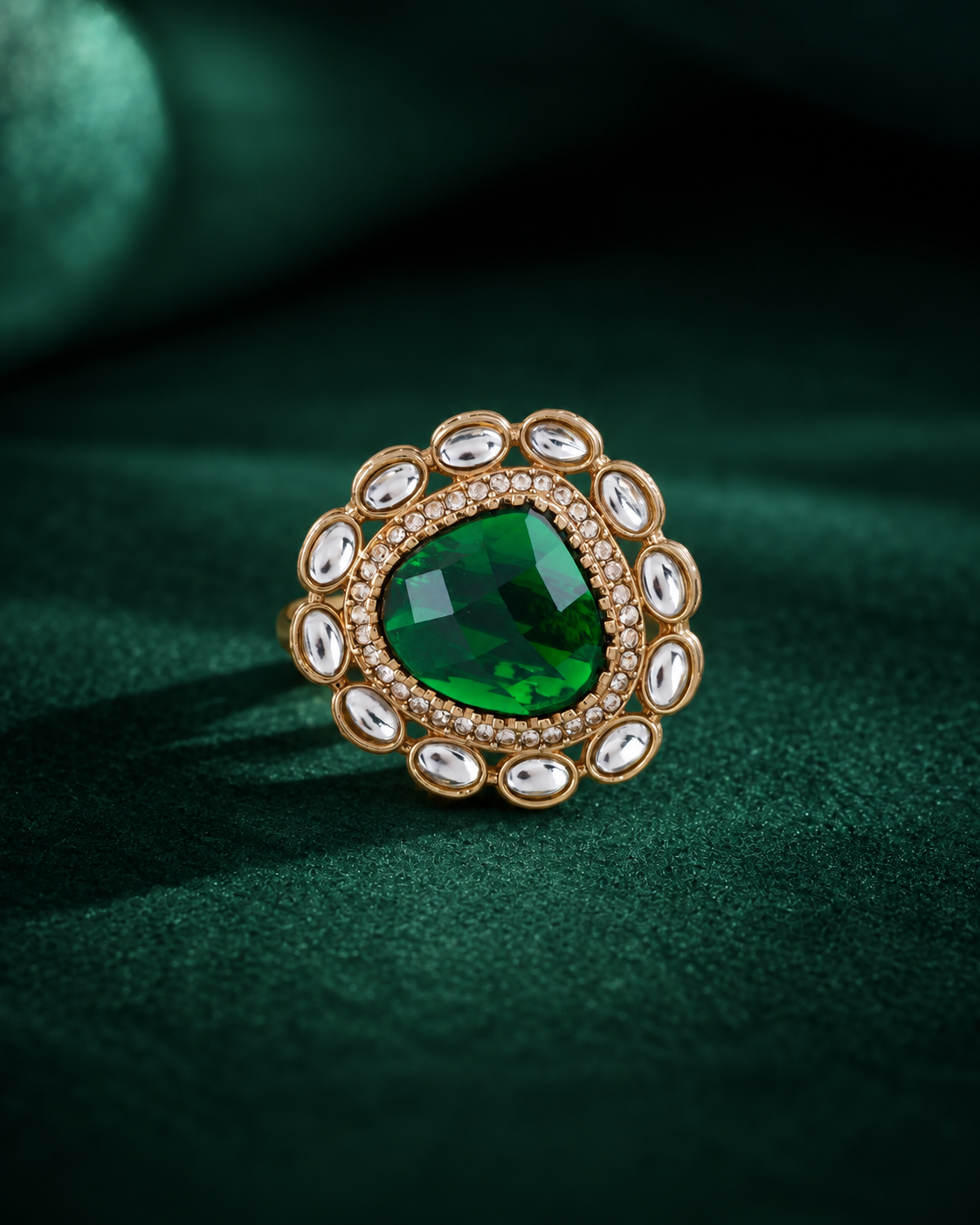 Green Niyara Ethnic Ring